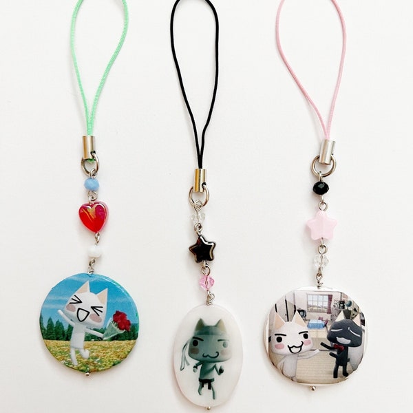 Handmade Toro Inspired Beaded Phone Charms