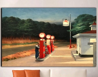 1940 GAS Painting by Edward Hopper Poster Reprint American Painter