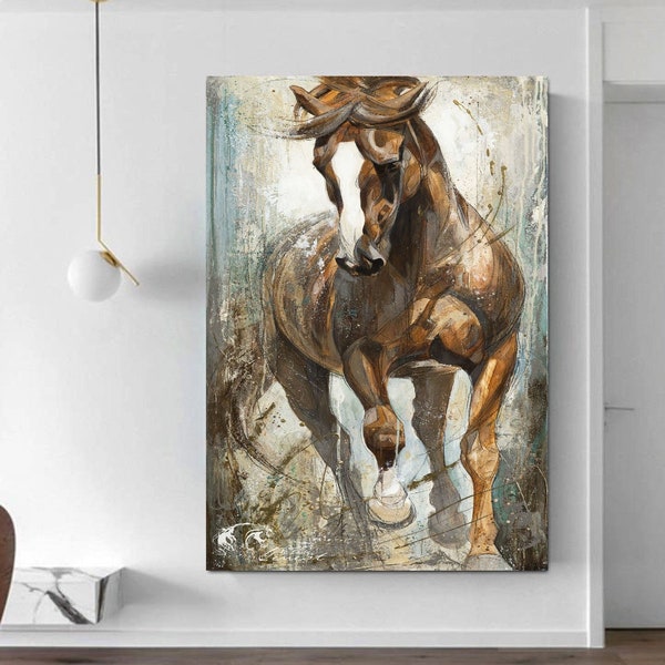 Large Horse Canvas Etsy