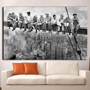 Lunch Atop A Skyscraper Poster, Famous Photo Print From 1932, Lunch On A Beam,New York Construction Workers, New York City print,NY Wall Art