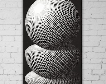 Three Spheres M C Escher 1946 Canvas Art,m.c. Escher's World