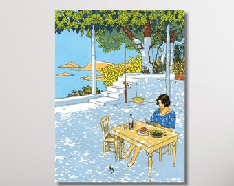 Vittorio Giardino Canvas Wall Art,Summer By Vittorio Giardino Quality Print,Summer Painting,Gift Home Decor Art,Summer Art,Ready to Hang