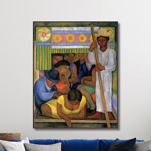 Diego Rivera Flower Carrier Canvas Wall Art, Home Decor, The Flower Carrier Canvas Wall Art Poster, Office Wall Decor Wall Art,Ready yo Hang