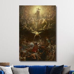 Gustave Dore The Triumph of Christianity Over Paganism Canvas,Jesus Canvas art,Gustave Dore Poster,Giclee Print,Christ Poster,Ready To Hang