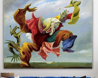 Max Ernst 'the Fireside Angel' Canvas Print: Surrealist Fantasy