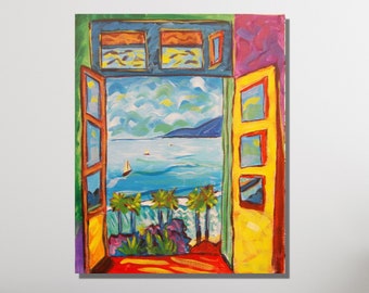 Henri Matisse Print Henri Matisse The Open Window Wall Art Henri Matisse Poster The Open Window Canvas Art Matisse Painting Abstract Artwork