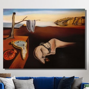 Artwork Melting Watches Clocks Surrealism Art,Salvador Dali Poster,Surrealist Painting,Gift The Persistence of Memory,Salvador Dali Painting