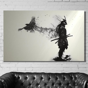 Samurai Leinwand Gemälde,Samurai Poster,Samurai Mann Leinwanddruck, Wanddekoration, Wohnkultur, Bürodekoration, Japan Kunst, japanisches Geschenk, im chinesischen Stil
