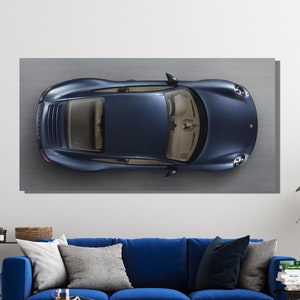 Dark Blue Porsche 911 Carrera Canvas Wall Art, Porsche Poster, Porsche Wall Art, Living room Decor, Modish Office Decor Gifts, Ready To Hang