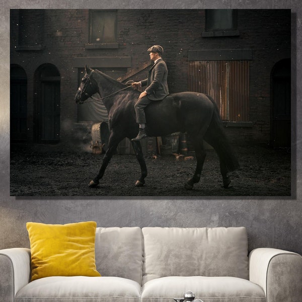 Peaky Blinders Tommy Shelby Wall Décor Canvas Print Ready To Hang 22 X 16 Inch