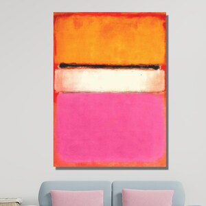 Mark Rothko Print, Mark Rothko White Center Canvas Wall Art, Rothko Wall Art,Rothko Reproduction, Mark Rothko Museum Exhibition Poster&Panel