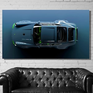 Blue Green Porsche 911 Carrera Canvas Wall Art, Porsche Art,Living room Decor,Porsche Poster,Porsche,Modish Office Decor Gifts,Ready To Hang