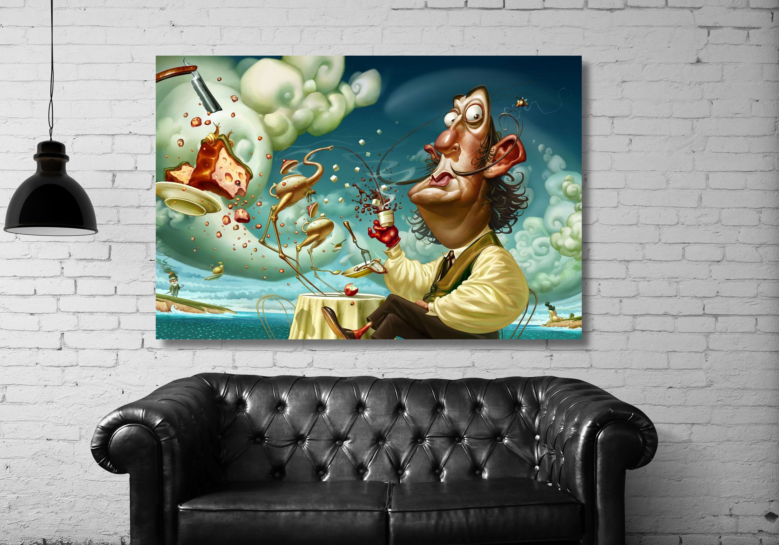Salvador Dali Relativistic Breakfast on Behance Vintage Canvas