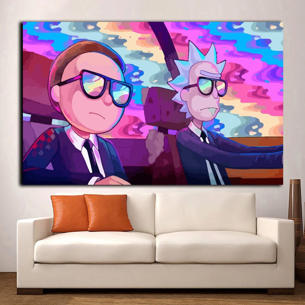 Rick And Morty Silhouette - 5D Diamond Painting - DiamondByNumbers