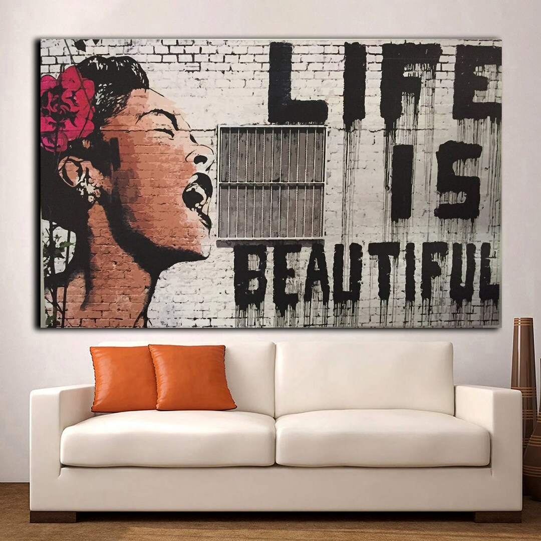 Frida Kahlo Vintage Retro Art,life is Beautiful Canvas Wall Art,frida