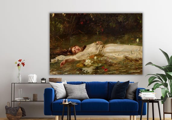 Ophelia vintage peinture impression par Friedrich Heyser