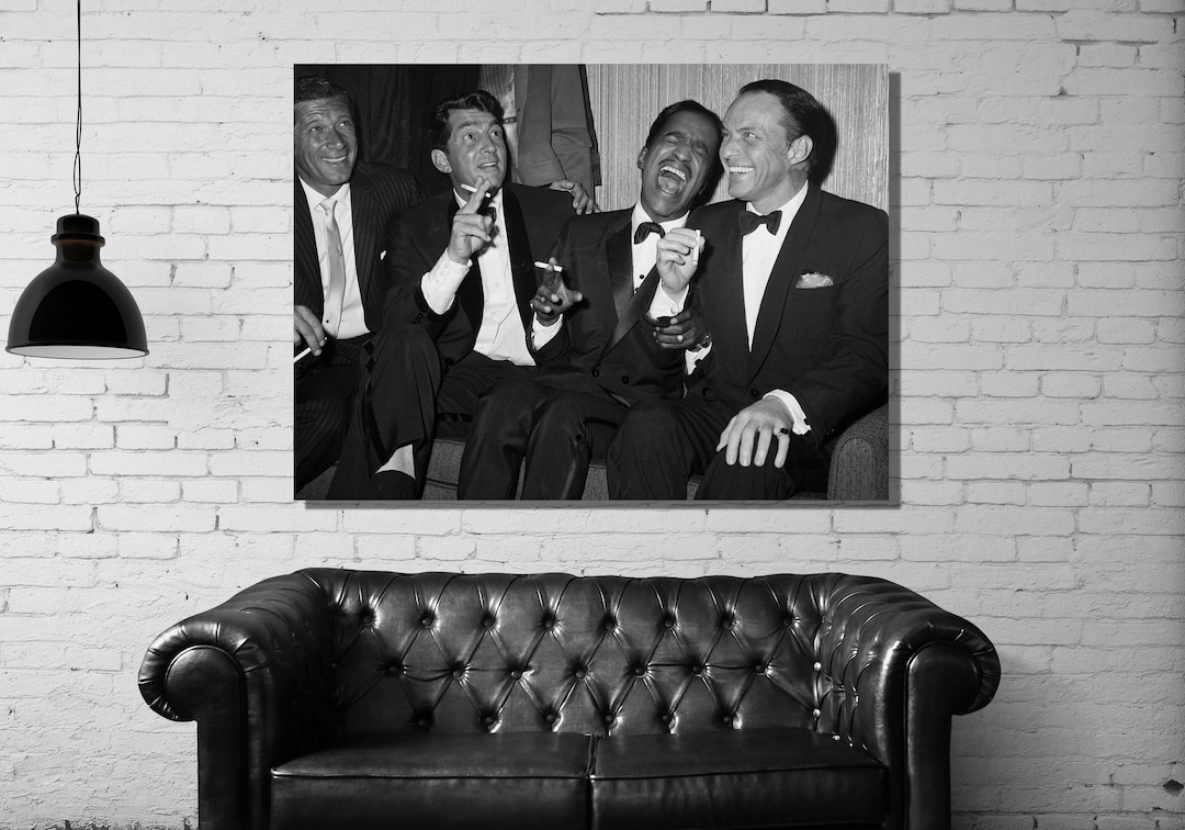 The Rat Pack Canvas Art,the Rat Pack, Frank Sinatra, Dean Martin, Sammy