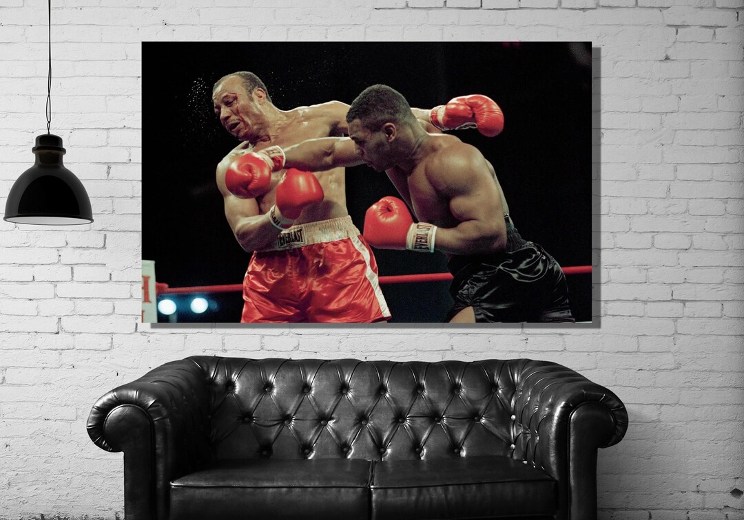 Mike Tyson Amazing Punch Canvas Wall Art, Mike Tyson Print , Boxing