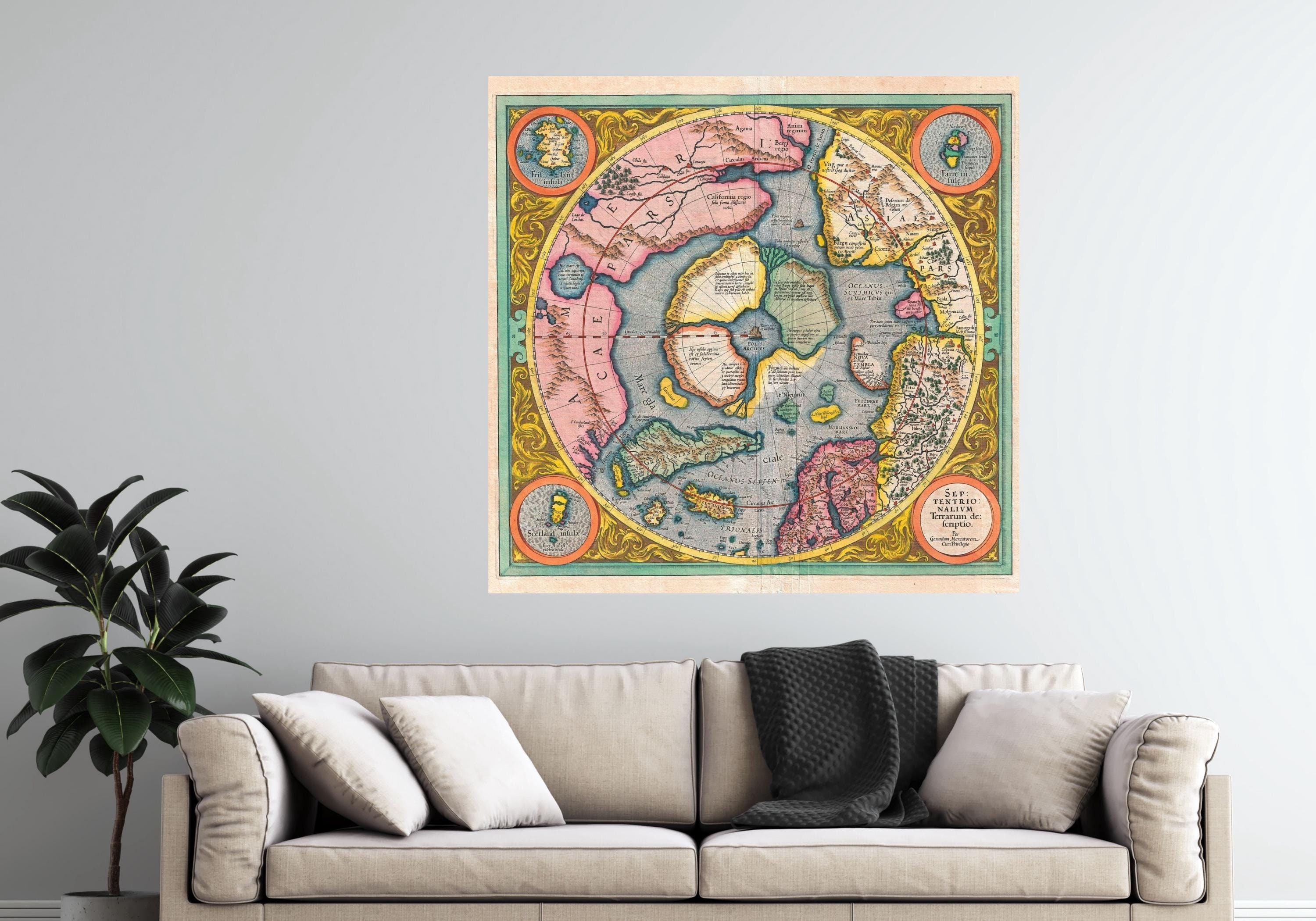 Map Mercator 1606 North Pole Arctic Septentrionalium Terrarum