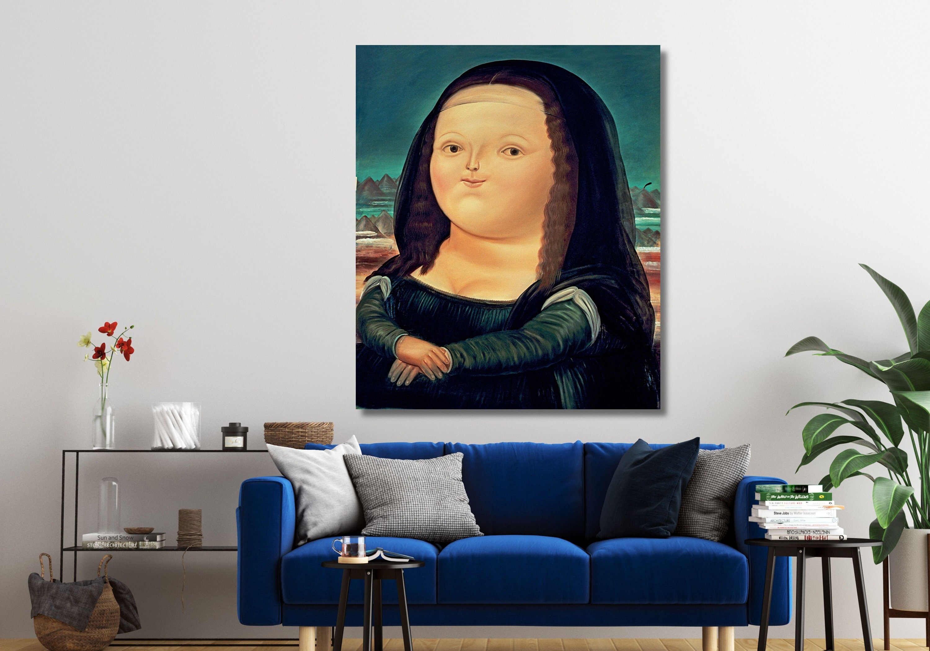 Fernando Botero、IL BAGNO、海外版希少レゾネ、状態良好 Mona Lisa by Fernando Botero Canvas,botero Art,mona Lisa
