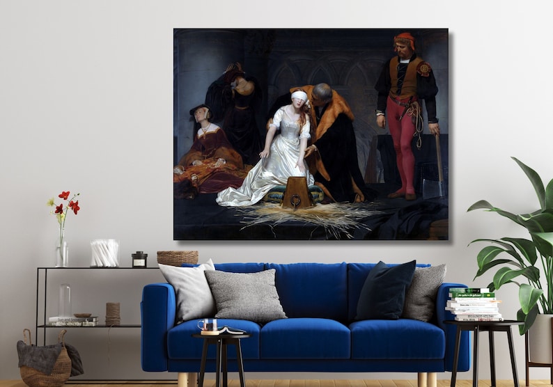 Paul Delaroche Die Ausführung von Lady Jane Grey Poster Leinwandkunst