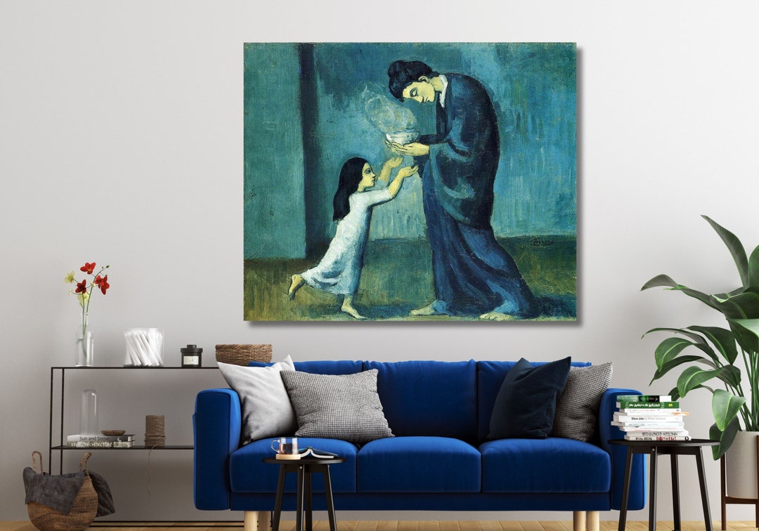 Pablo Picasso's Blue Period and the Old Guitarist Print Art