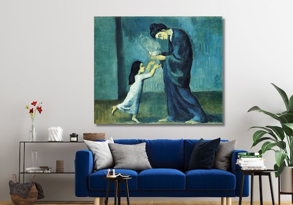 Pablo Picasso's Blue Period and the Old Guitarist Print Art