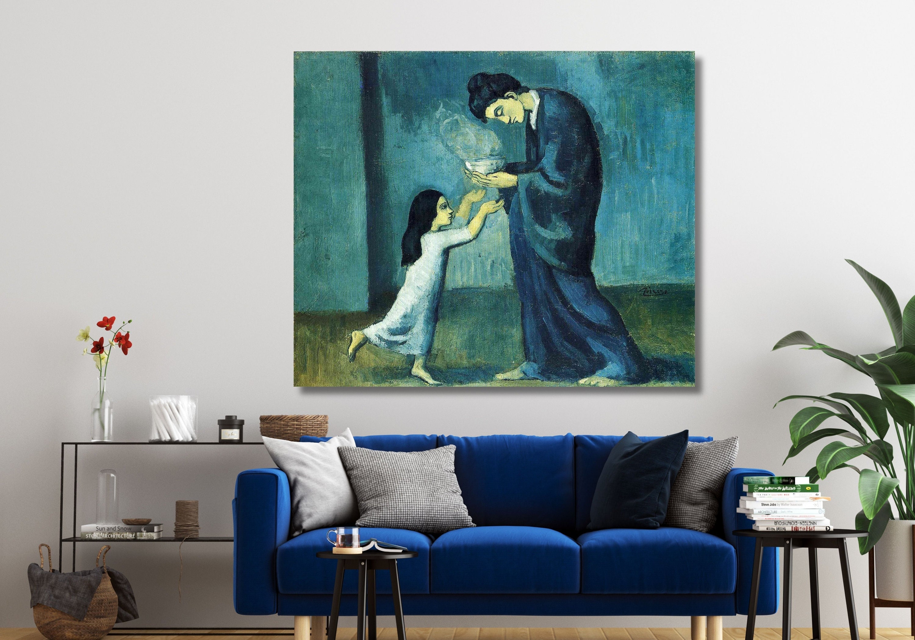 Pablo Picasso's Blue Period and the Old Guitarist Print Art