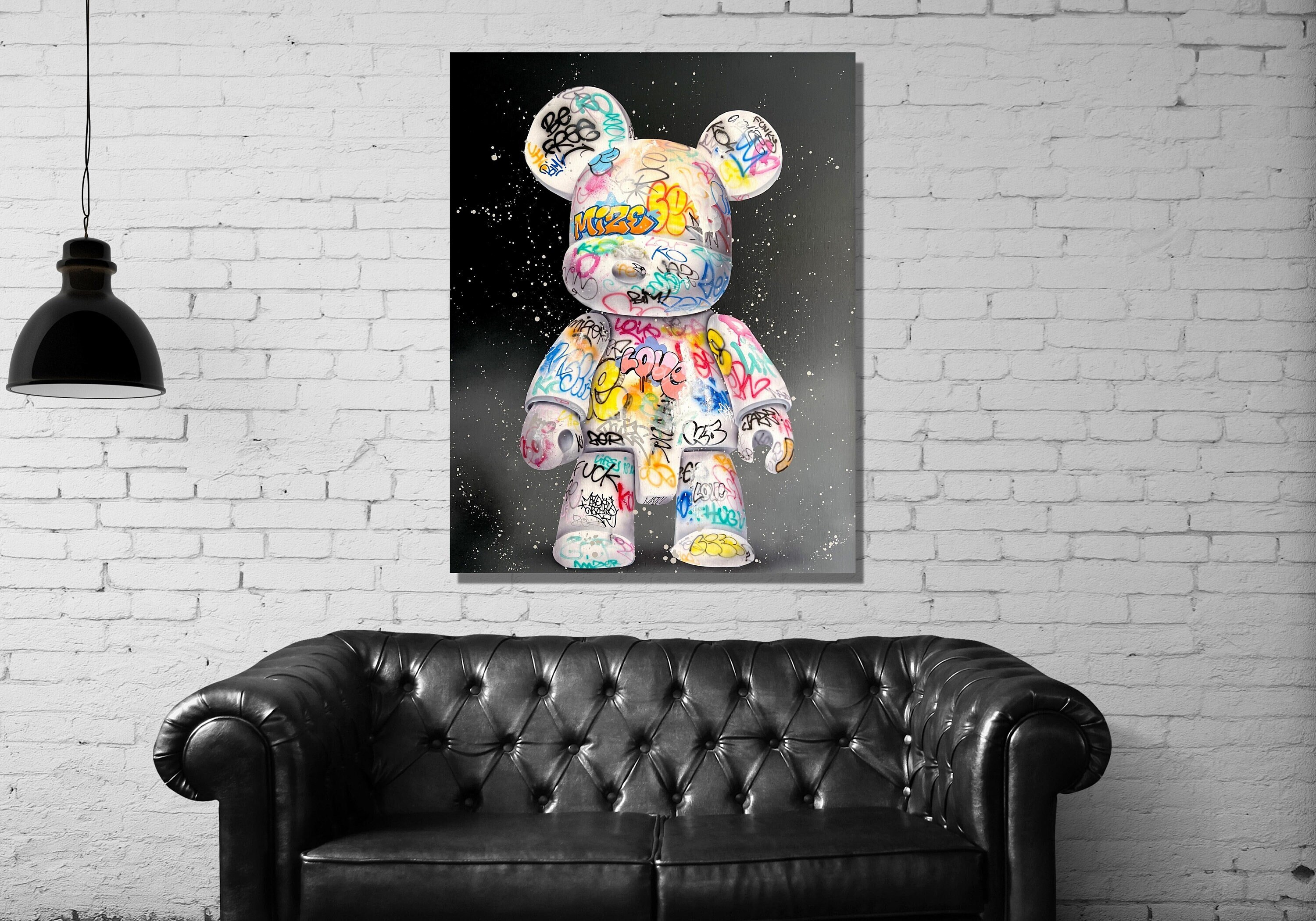 24x36 Canvas Print KAWS/BEARBRICK/SUPREME/BAPE