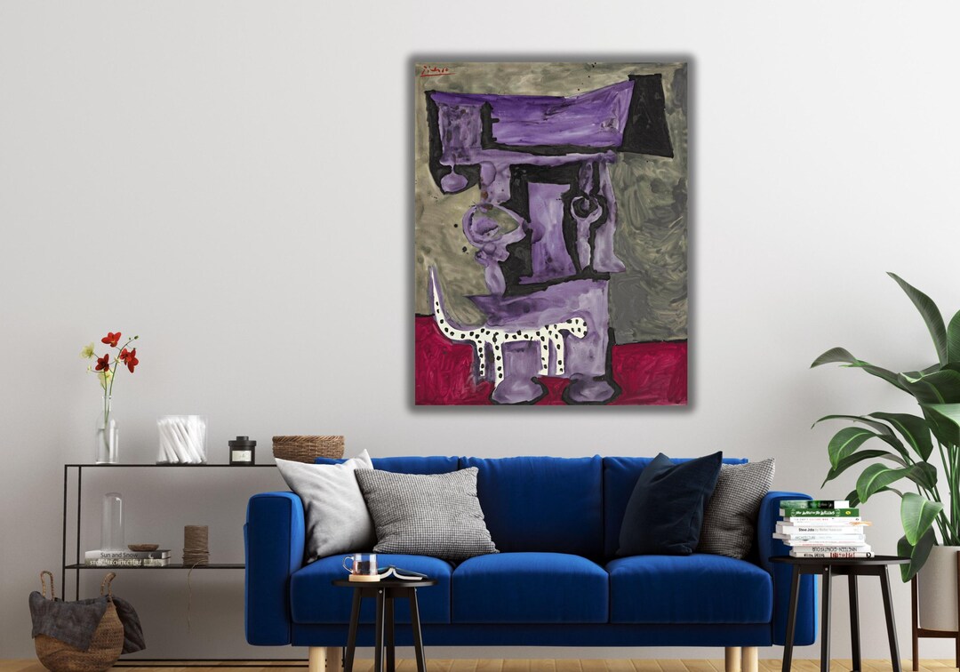 Pablo Picasso Le Chien Dalmate Canvas Print, Masterpiece Canvas