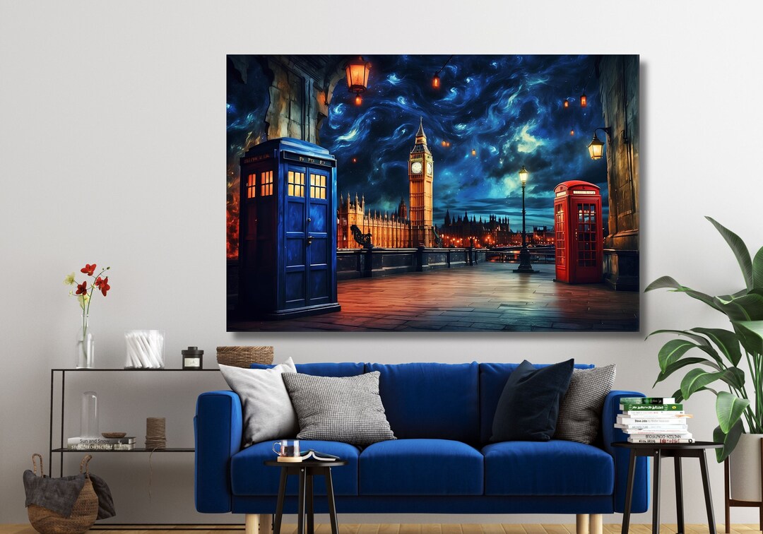 Doctor Who Tardis Canvas Wall Art Doctor Who Tardis Box London Canvas ...