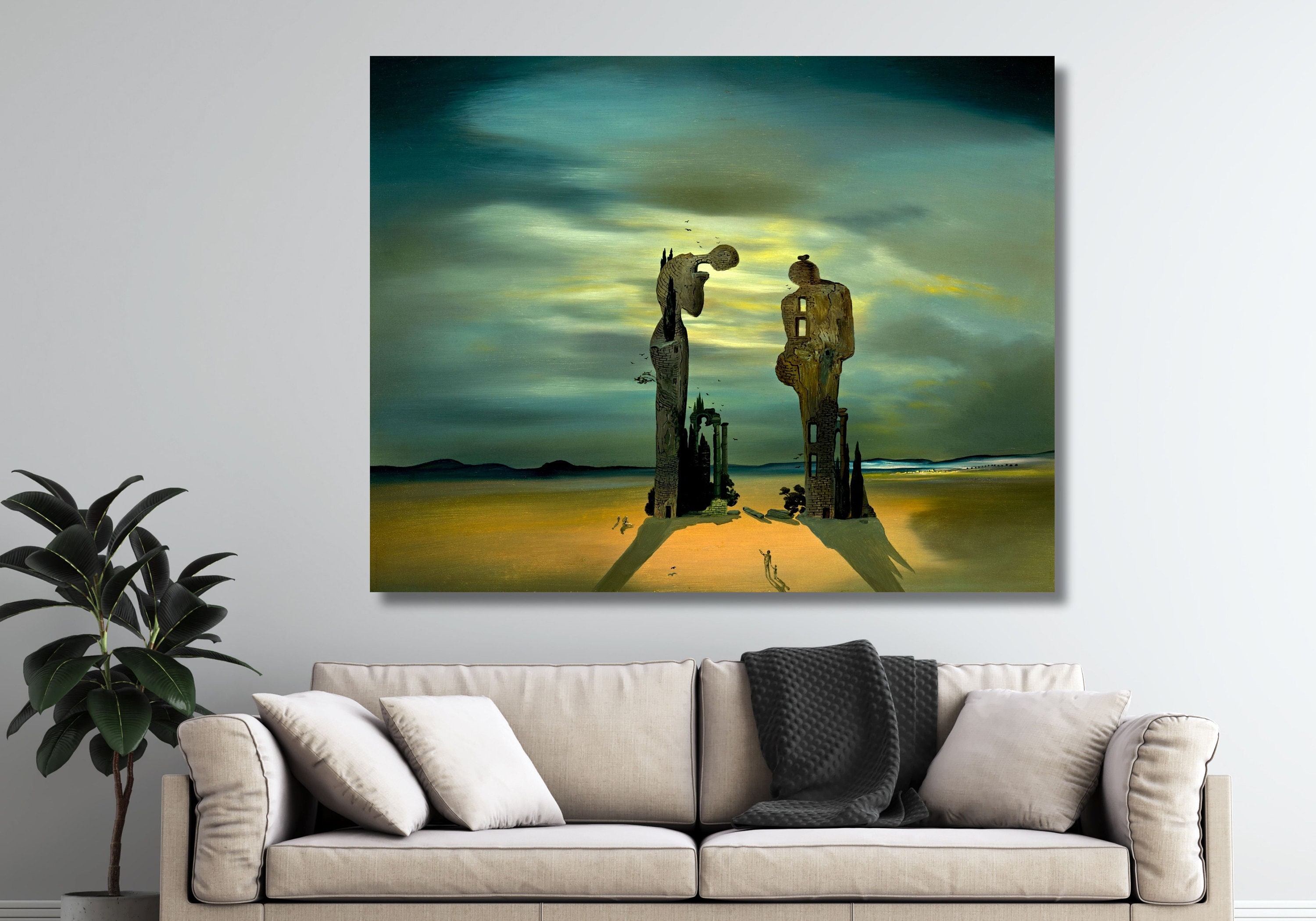 Salvador Dalí Archeological Reminiscence Millet's Angelus Canvas