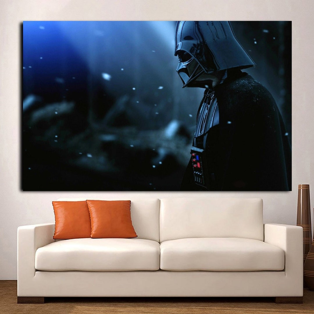 Darth Vader Poster, Midnight Star Wars Canvas Wall Art, Starwars Art ...