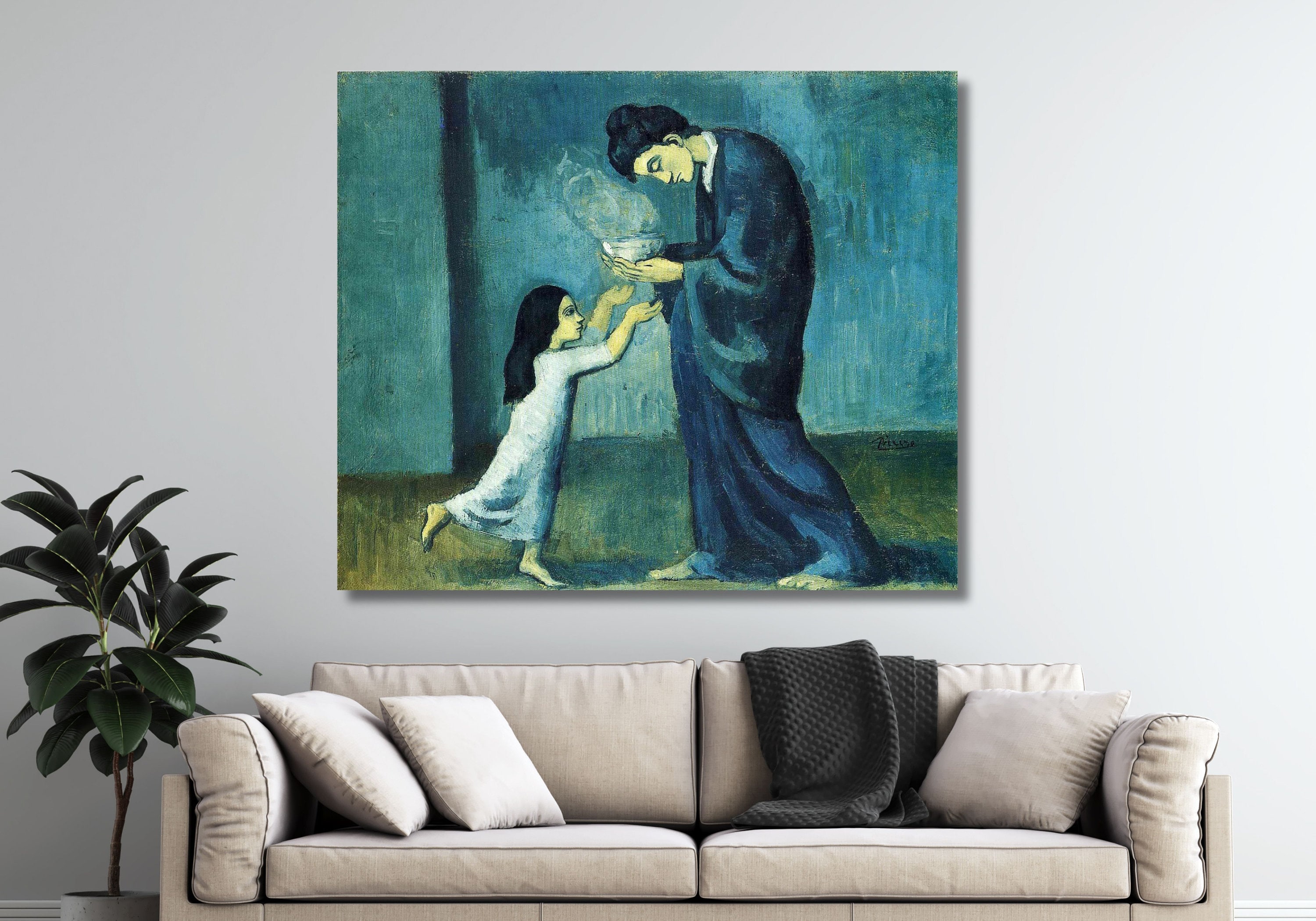 Pablo Picasso's Blue Period and the Old Guitarist Print Art