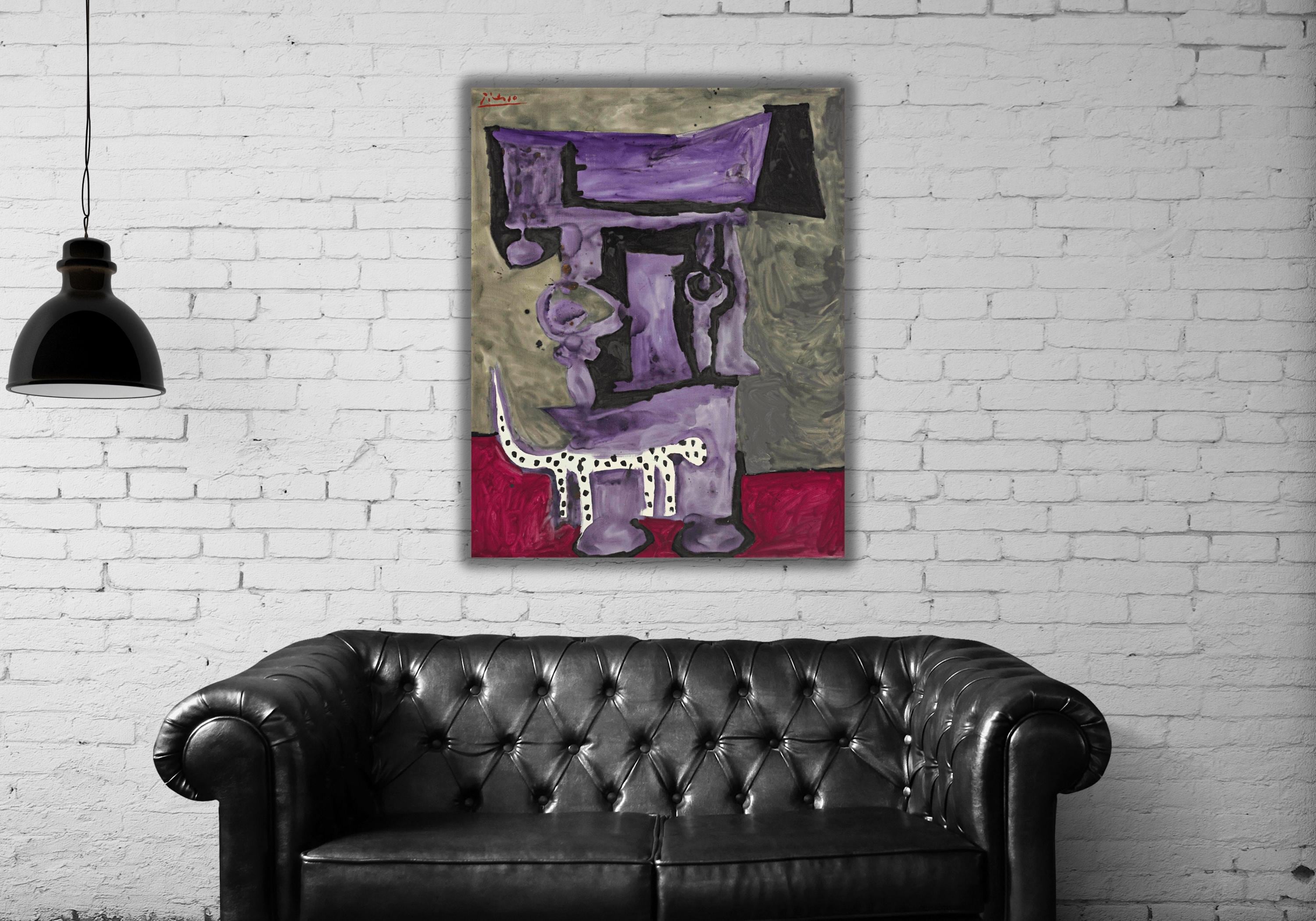 Pablo Picasso Le Chien Dalmate Canvas Print, Masterpiece Canvas