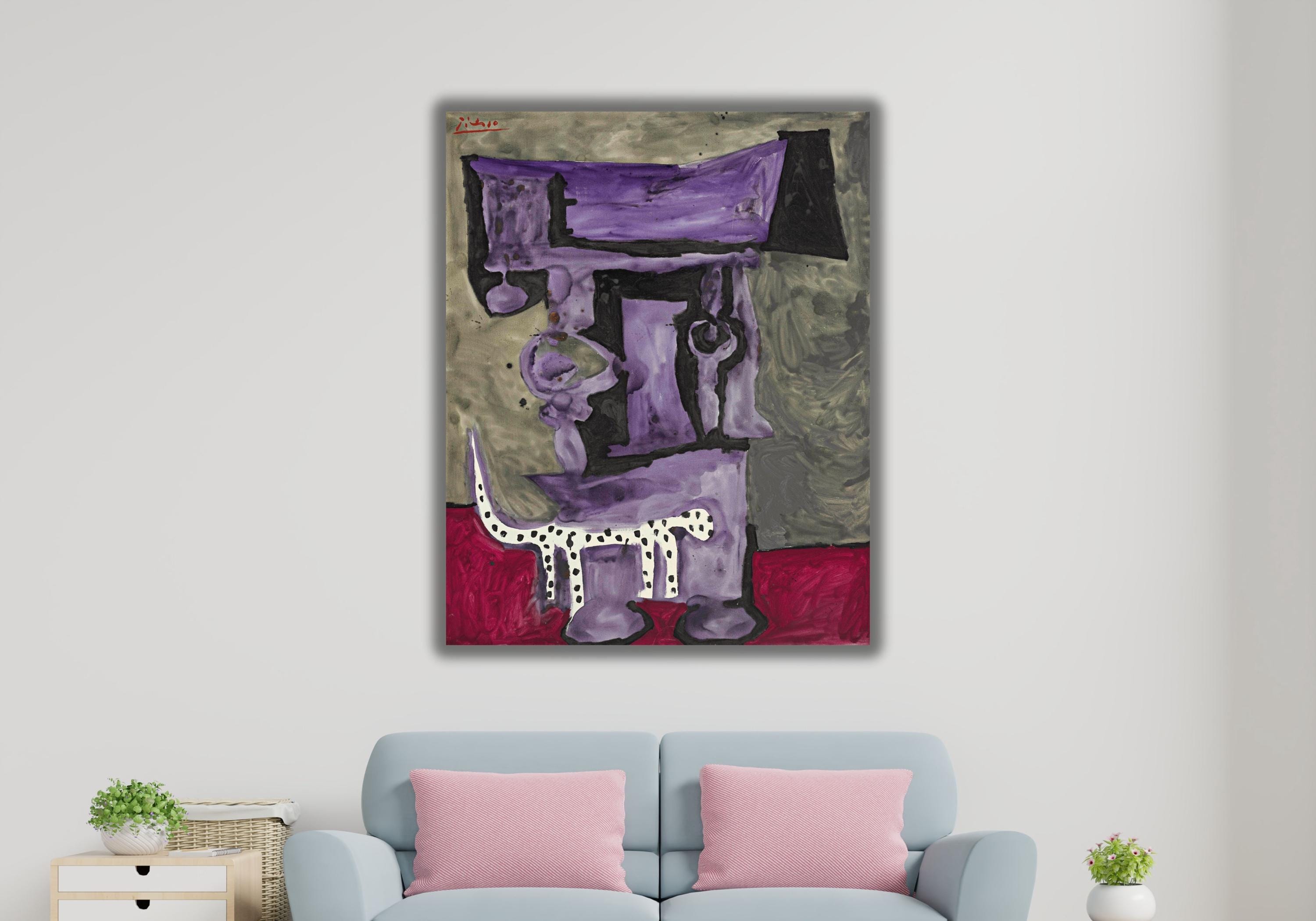 Pablo Picasso Le Chien Dalmate Canvas Print, Masterpiece Canvas