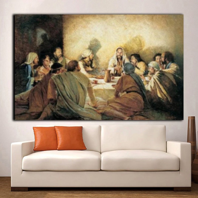 Last Supper Canvas Last Supper Wall Art Last Supper Canvas Set Etsy
