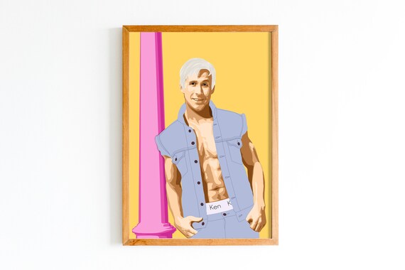 Ryan Gosling as Ken Poster/ Barbie Movie Poster/ Barbie and Ken/ Barbie  2023/ Barbie and Ken Art/ Ryan Gosling/ Morgot Robbie -  Canada