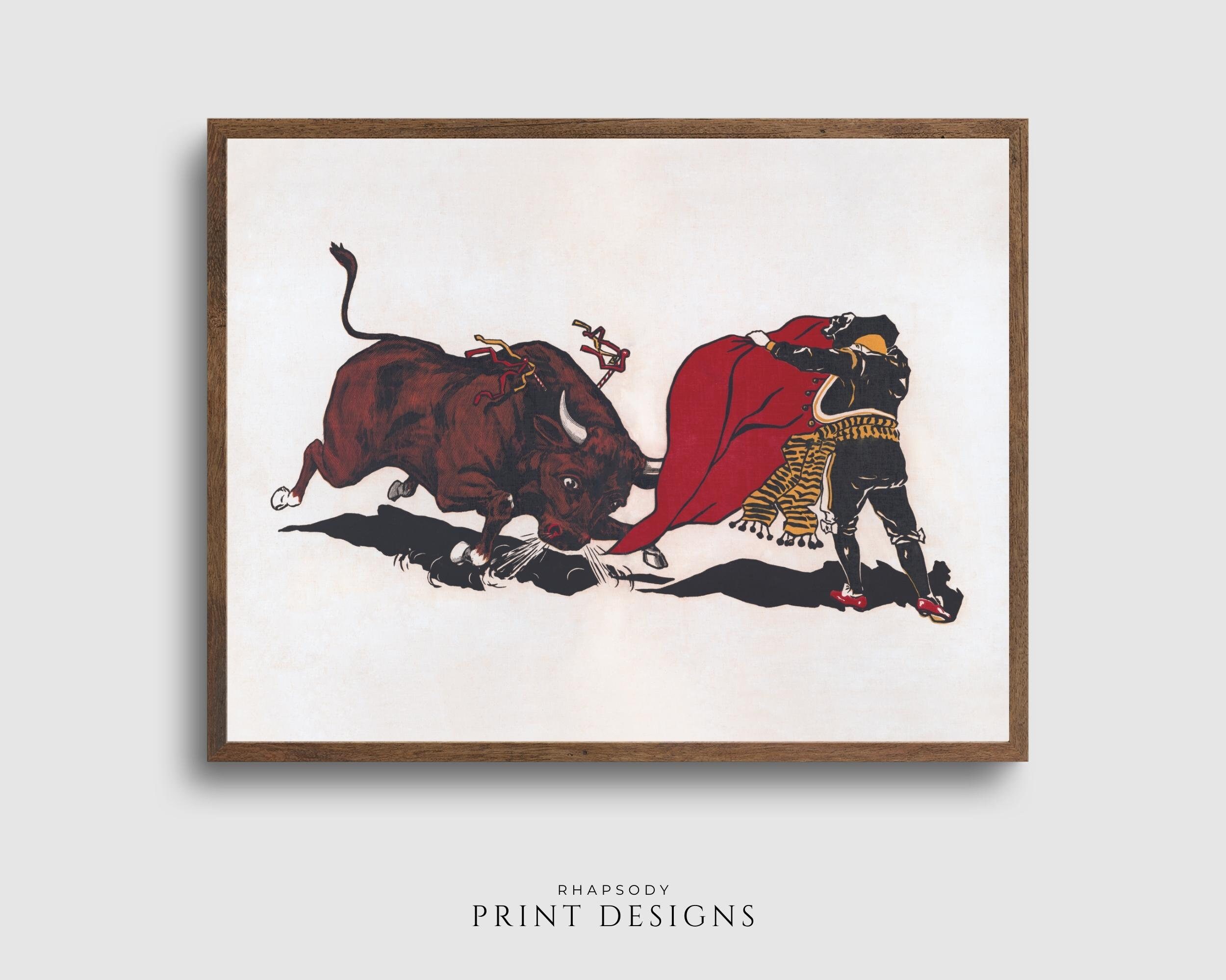 Vintage Bullfighter PRINTABLE Poster. Spanish Matador Large - Etsy