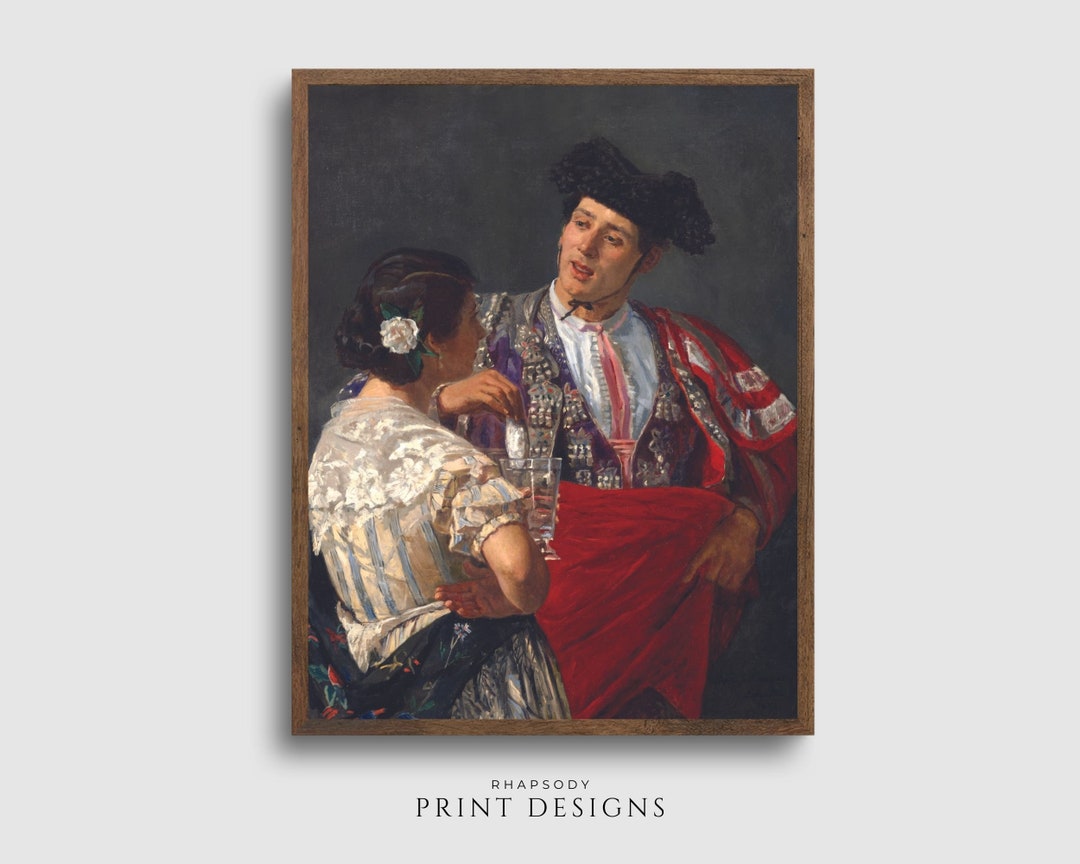 Vintage Bullfighter PRINTABLE Oil Painting. Spanish Matador - Etsy