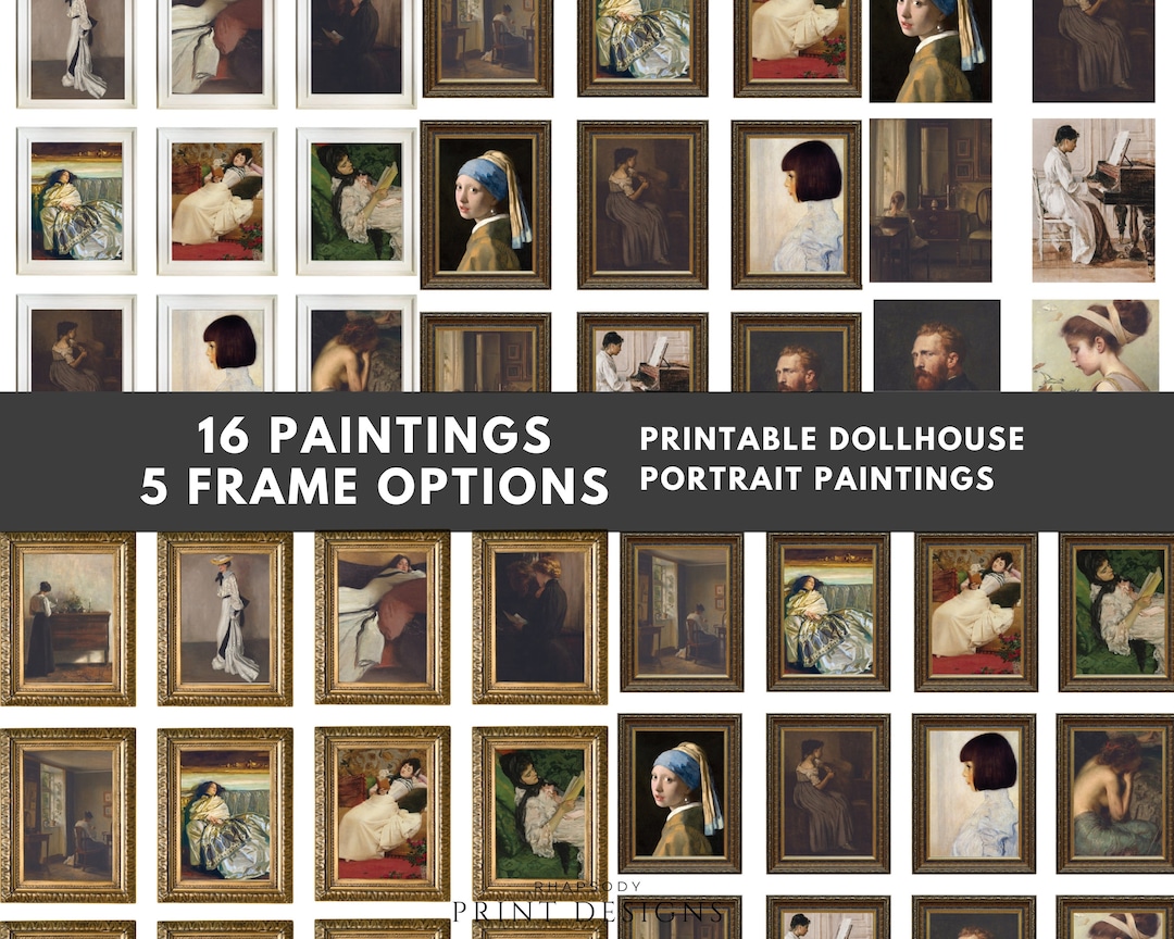 Dollhouse Wall Art PRINTABLE Framed 112 Dollhouse Miniature Etsy