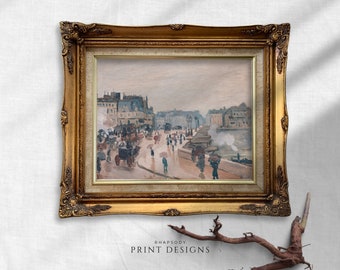 Claude Monet landscape digital download - The Pont Neuf. Printable Claude Monet famous Paris painting.
