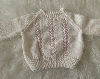 Handgebreide trui meisjes ca. 1 jaar