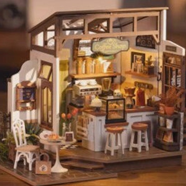 DIY Dollhouse - Miniature Coffee Shop Set - Whole Set