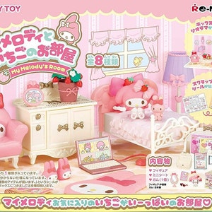 Re-ment Dollhouse - Miniature My Melody&#39;s Room - Complete Set -  All 8 Boxes