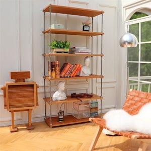 Miniature 1:6 Scale - Industrial Style Open Shelving Unit (available in different sizes)