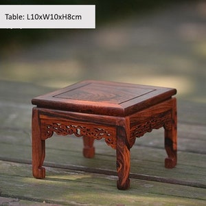 Miniature 1:12 Scale - Chinese Style Wooden Dining Table