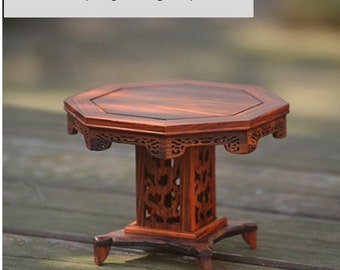 Miniature 1:12 Scale - Chinese Style Wooden Dining Table B