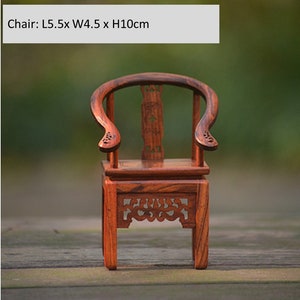 Miniature 1:12 Scale - Chinese Style Wooden Dining Chair B