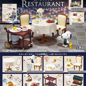 Re-ment Dollhouse - Miniature Snoopy&#39;s Restaurant - Blind Box